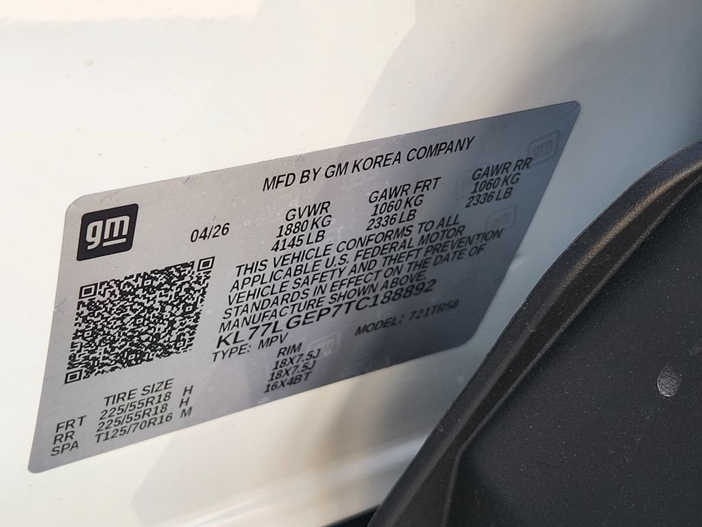 New 2026 Chevrolet Trax RS w/ Sunroof Package FWD image 23