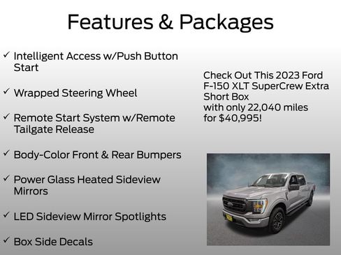 Certified 2023 Ford F150 XLT w/ Equipment Group 302A High AWD/4WD image 8