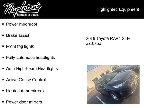 Used 2019 Toyota RAV4 XLE w/ Convenience Package AWD/4WD image 3