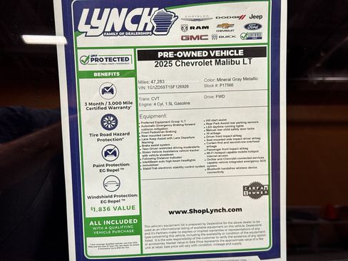 Used 2025 Chevrolet Malibu LT FWD image 32