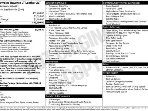 Used 2021 Chevrolet Traverse LT w/ LT Premium Package FWD image 1