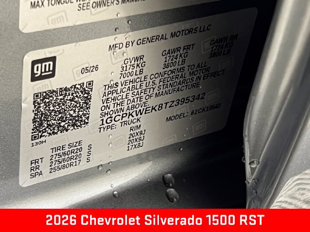 New 2026 Chevrolet Silverado 1500 RST w/ RST Select Package AWD/4WD image 26
