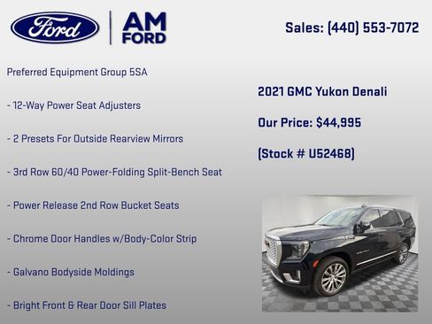 Used 2021 GMC Yukon Denali w/ Denali Premium Package AWD/4WD image 6