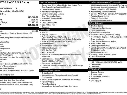 Used 2024 MAZDA CX-30 AWD 2.5 S w/ Preferred Package image 5