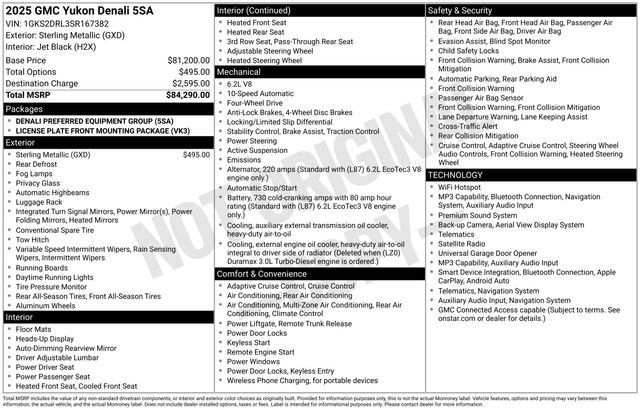 Certified 2025 GMC Yukon Denali AWD/4WD image 44