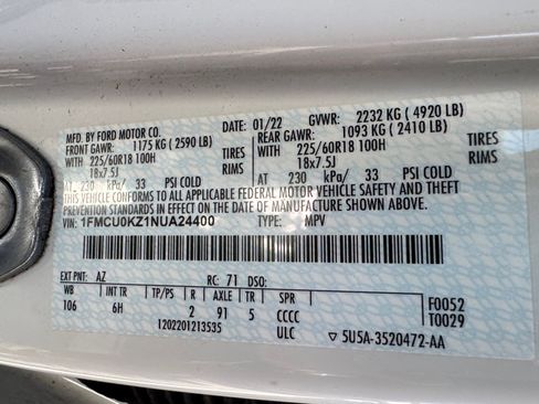 Used 2022 Ford Escape SEL w/ Technology Package FWD image 23