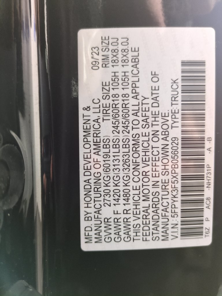 Certified 2023 Honda Ridgeline RTL image 37