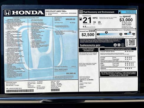 New 2025 Honda Pilot Touring image 18