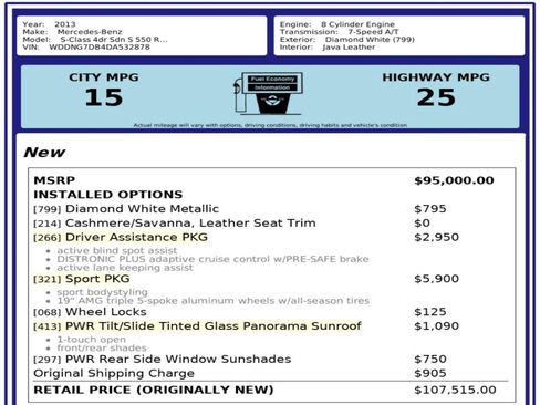 Used 2013 Mercedes-Benz S 550 w/ Sport Pkg image 4