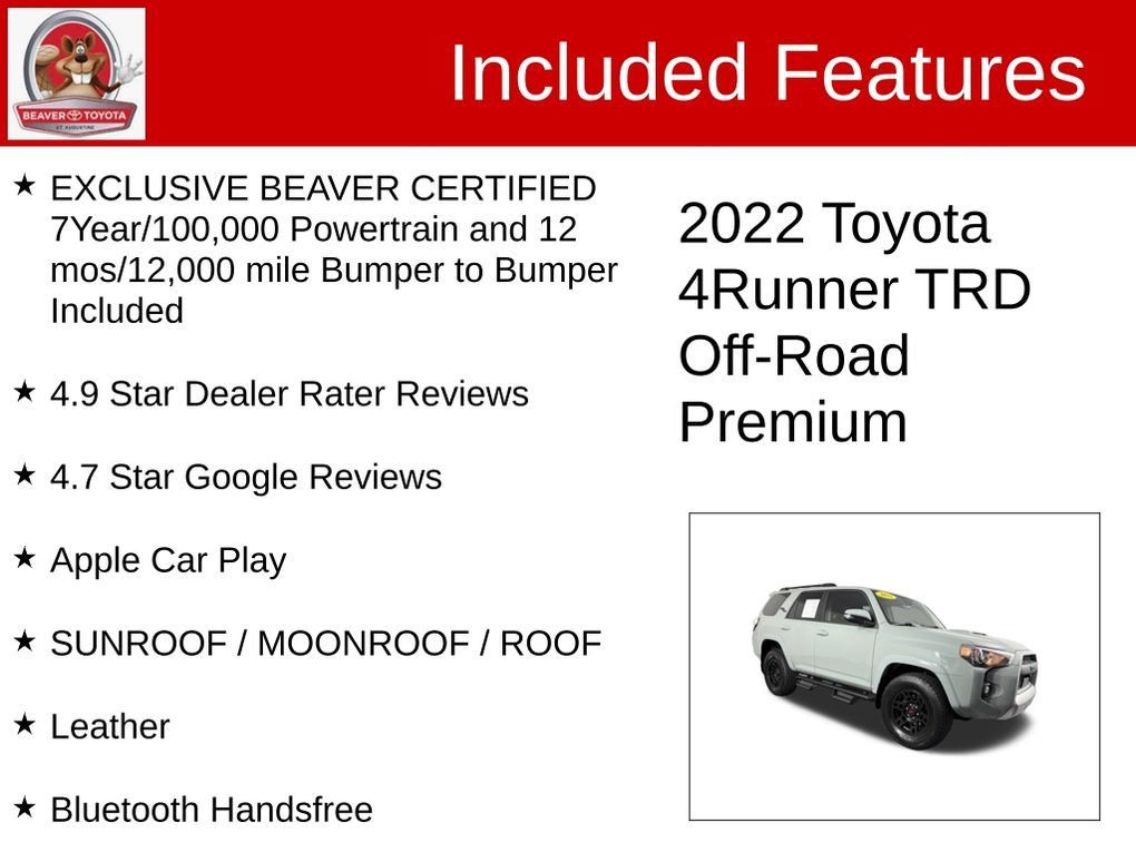 Used 2022 Toyota 4Runner TRD Off-Road Premium AWD/4WD image 4
