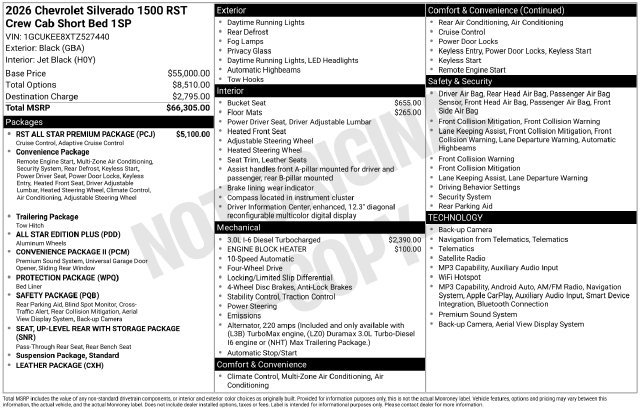 New 2026 Chevrolet Silverado 1500 RST w/ RST All Star Premium Package AWD/4WD image 30