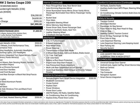 Used 2022 BMW 230i Coupe w/ Convenience Package RWD image 3