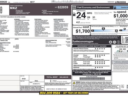Used 2020 Lincoln MKZ w/ Convenience Package FWD image 41