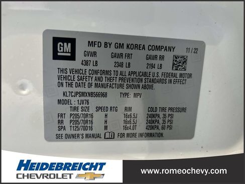 Certified 2022 Chevrolet Trax LT w/ LT Convenience Package image 8