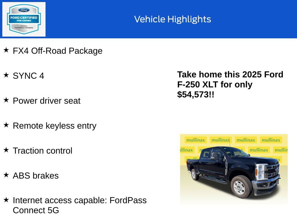 Used 2025 Ford F250 XLT w/ FX4 Off-Road Package AWD/4WD image 18
