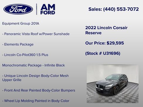 Used 2022 Lincoln Corsair Reserve w/ Equipment Group 201A AWD/4WD image 6