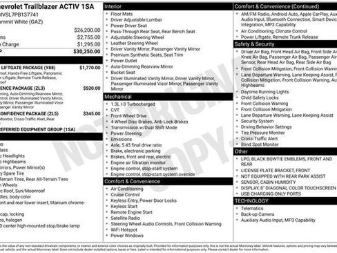 Used 2023 Chevrolet TrailBlazer ACTIV w/ Sun and Liftgate Package FWD image 4