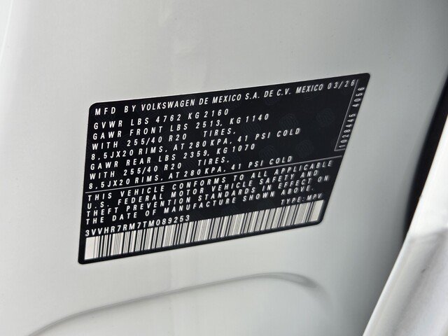 New 2026 Volkswagen Tiguan SE R-Line FWD image 25