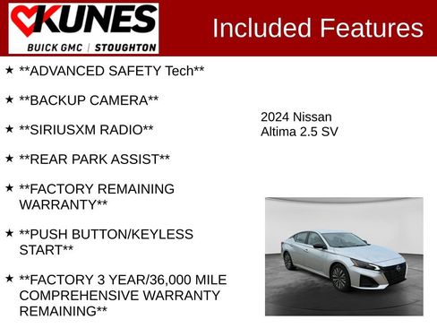 Used 2024 Nissan Altima 2.5 SV FWD image 2