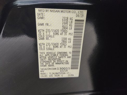 Used 2019 Nissan Murano SL w/ SL Technology Package FWD image 33