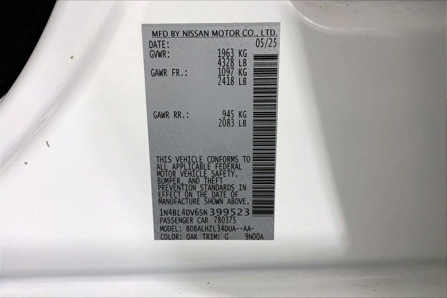 Used 2025 Nissan Altima 2.5 SV FWD image 24
