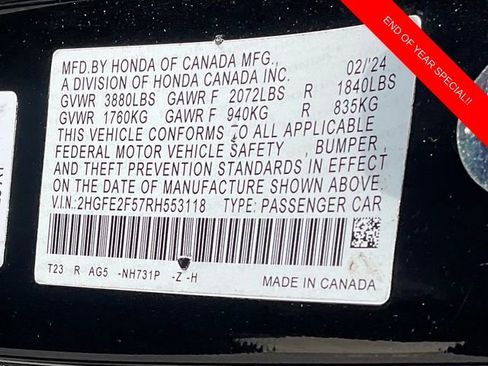 Used 2024 Honda Civic Sport image 17