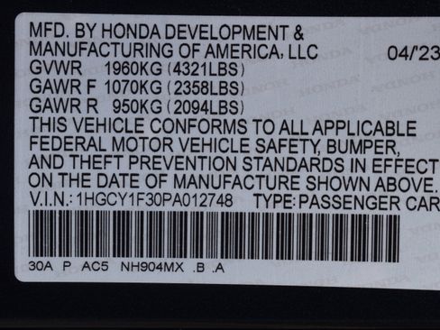 Certified 2023 Honda Accord EX image 38