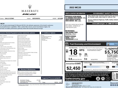 Used 2022 Maserati MC20 Coupe image 2