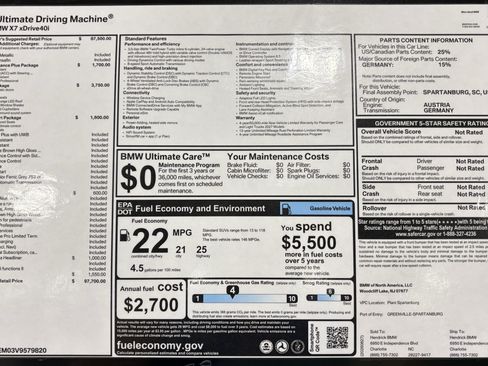 New 2027 BMW X7 xDrive40i w/ Executive Package AWD/4WD image 31