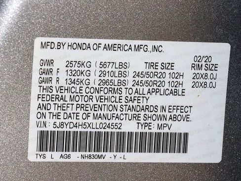 Certified 2020 Acura MDX SH-AWD w/ Technology Package image 40