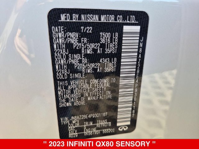 Used 2023 INFINITI QX80 Sensory w/ All-Season Package AWD/4WD image 40