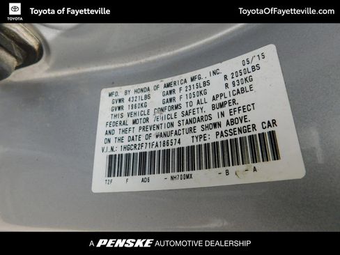 Used 2015 Honda Accord EX image 9