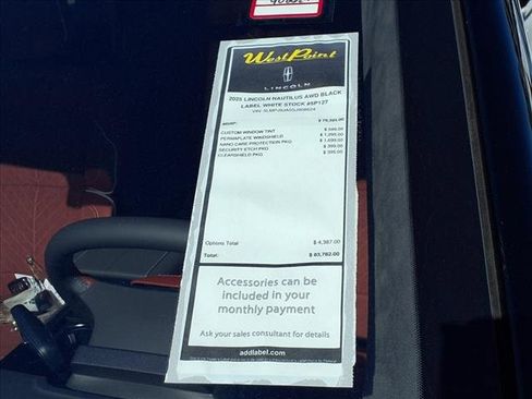 New 2025 Lincoln Nautilus Black Label w/ Jet Appearance Package image 5