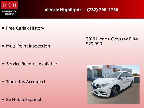 Used 2019 Honda Odyssey Elite image 4