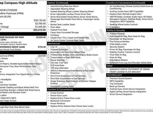 Certified 2020 Jeep Compass High Altitude AWD/4WD image 41