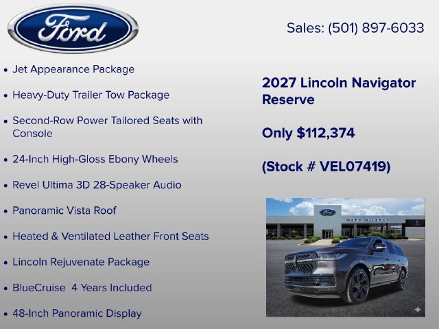 New 2027 Lincoln Navigator Reserve w/ Jet Appearance Package AWD/4WD image 6