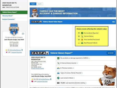 Used 2020 Volvo S60 T6 Momentum image 11