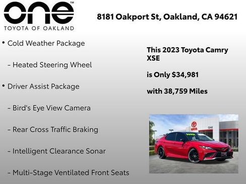 Certified 2023 Toyota Camry XSE w/ Navigation Package FWD image 6
