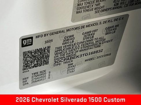 New 2026 Chevrolet Silverado 1500 Custom image 24