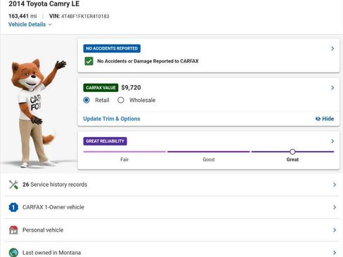Used 2014 Toyota Camry LE image 3