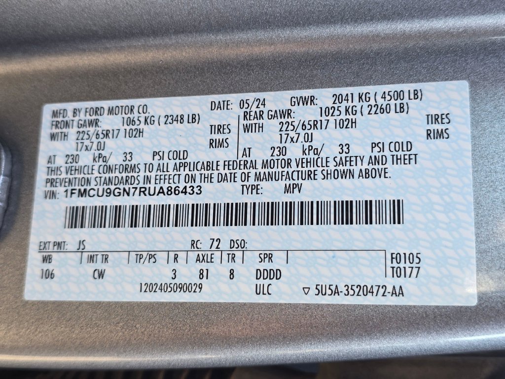 Used 2024 Ford Escape Active AWD/4WD image 32