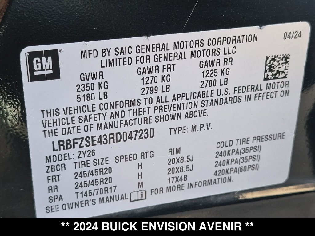 Used 2024 Buick Envision Avenir AWD/4WD image 34