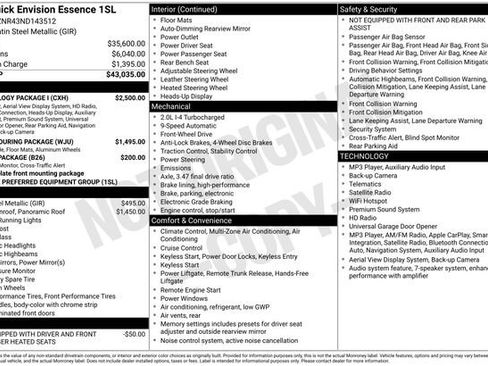 Used 2022 Buick Envision Essence w/ Technology Package I FWD image 26