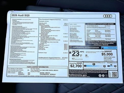 New 2026 Audi SQ5 Premium Plus AWD/4WD image 14