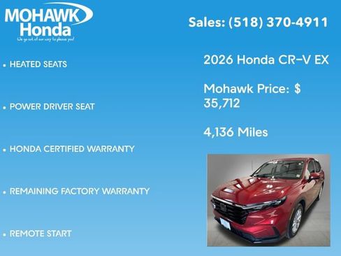 Certified 2026 Honda CR-V EX image 16