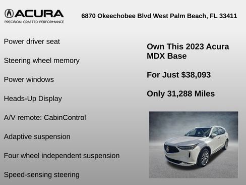 Used 2023 Acura MDX SH-AWD w/ Advance Package image 36