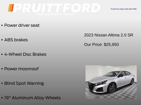 Used 2023 Nissan Altima 2.0 SR image 13