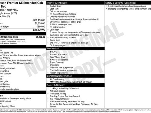 Used 2010 Nissan Frontier SE w/ SE Value Truck Pkg image 27