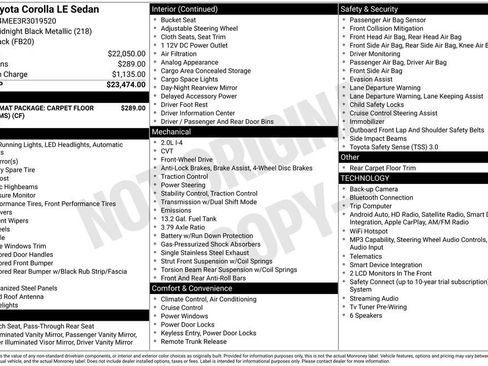 Certified 2024 Toyota Corolla LE FWD image 2