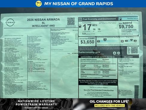 New 2026 Nissan Armada SL w/ Captain's Chari Seat Package AWD/4WD image 10